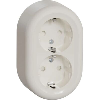 Schneider Electric WDE015896 Steckdosenbox - Doppel, Aufputz, Berührungsschutz Schneider Electric WDE015896 Steckdosenbox - Doppel, Aufputz, Berührungsschutz