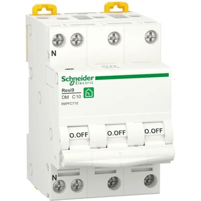 Schneider Electric R9PFC710 - 3P+N, 10A, Courbe C - Disjoncteur - Publicité Schneider Electric R9PFC710 - 3P+N, 10A, Courbe C - Disjoncteur - Publicité
