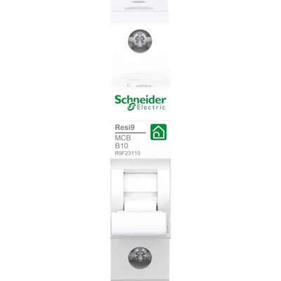 Schneider Electric R9F23110 - Interruptor de circuito 1P, 10A - Negro Schneider Electric R9F23110 - Interruptor de circuito 1P, 10A - Negro