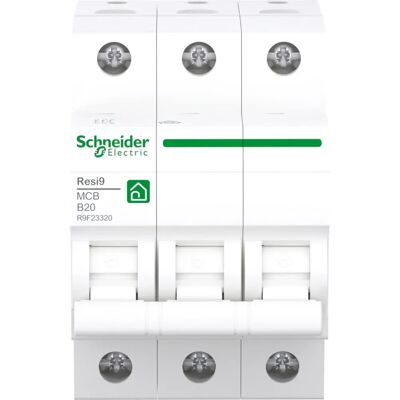 Schneider Electric R9F23320 - Leitungsschutzschalter 3P, 20A, IP20 Schneider Electric R9F23320 - Leitungsschutzschalter 3P, 20A, IP20