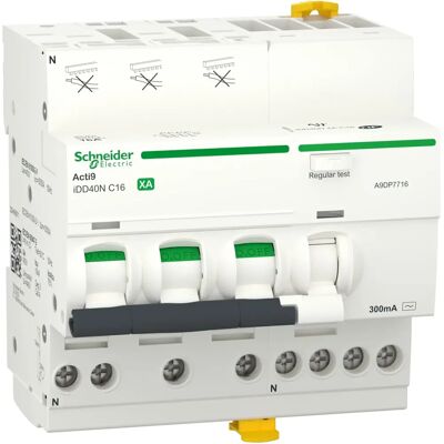 Schneider Electric ACTI9 iDD40N xa 3P+N 16A 300mA - Interruptor diferencial auto Schneider Electric ACTI9 iDD40N xa 3P+N 16A 300mA - Interruptor diferencial auto