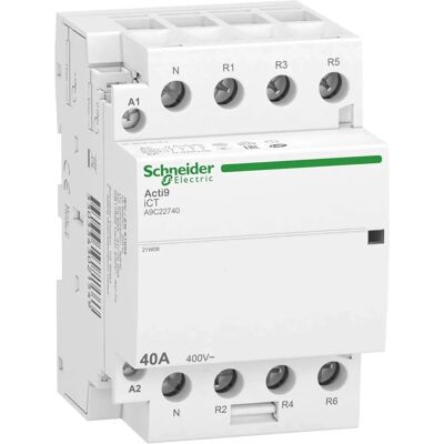 Schneider Electric A9C22740 Relé de Instalación - 40A, 3P+N, IP20 Schneider Electric A9C22740 Relé de Instalación - 40A, 3P+N, IP20