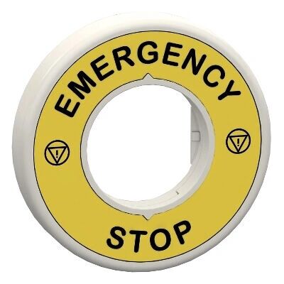 Schneider Electric ZBY9W2B330 Emergency Stop Label - IP69K Alarm Light Schneider Electric ZBY9W2B330 Emergency Stop Label - IP69K Alarm Light