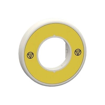 Schneider Electric ZBY9W2M140 - Etiqueta de Parada de Emergencia - Amarillo/Gris - Accesorio para Interruptor Eléctrico Schneider Electric ZBY9W2M140 - Etiqueta de Parada de Emergencia - Amarillo/Gris - Accesorio para Interruptor Eléctrico