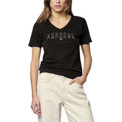 Kaporal Emele25w11-Blk T-shirt à manches courtes - T-Shirt - Publicité Kaporal Emele25w11-Blk T-shirt à manches courtes - T-Shirt - Publicité