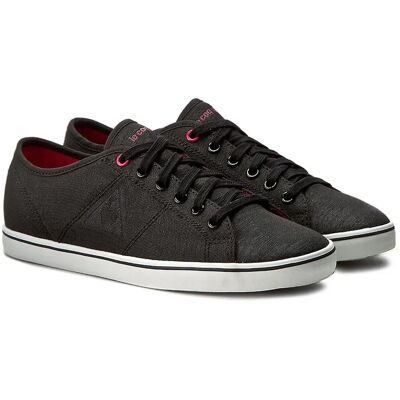 Le Coq Sportif Setone CVS Lace-Up Black Canvas Womens Plimsolls - Womens Shoes Le Coq Sportif Setone CVS Lace-Up Black Canvas Womens Plimsolls - Womens Shoes