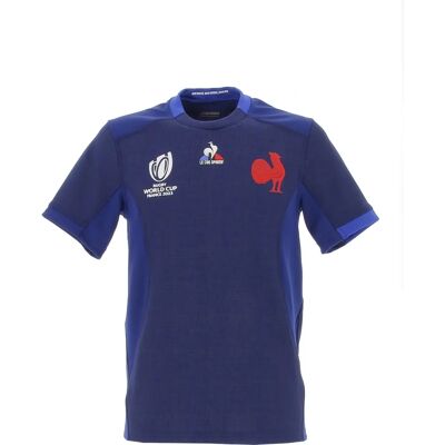 Le Coq Sportif Francja RWC 2023 Domowy Rugby T-shirt Niebieski 2XL Le Coq Sportif Francja RWC 2023 Domowy Rugby T-shirt Niebieski 2XL