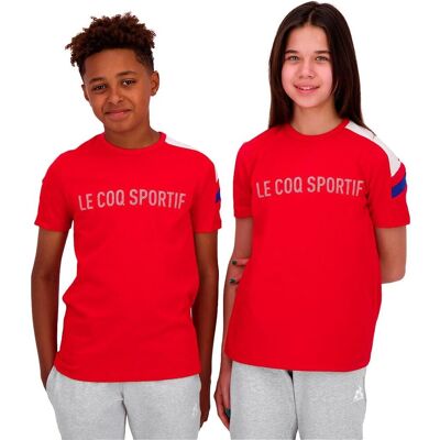Le Coq Sportif Nr. 2 Rood Kinder T-shirt Le Coq Sportif Nr. 2 Rood Kinder T-shirt
