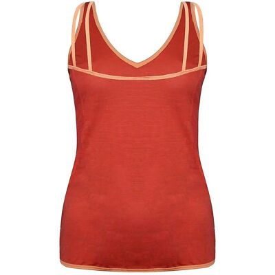 Rossignol Rood/Oranje V-Hals Dames Tanktop - Top Rossignol Rood/Oranje V-Hals Dames Tanktop - Top
