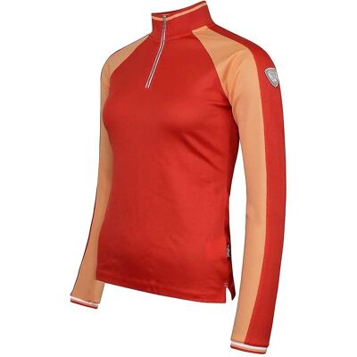 Rossignol Yummy Lange Mouw 1/2 Ritssluiting Dames Top Rood/Oranje Rossignol Yummy Lange Mouw 1/2 Ritssluiting Dames Top Rood/Oranje