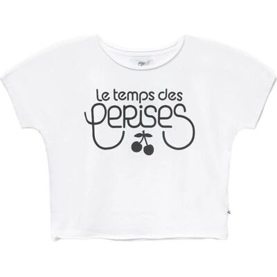 Le Temps des Cerises Musgi Blanc T-Shirt - Kurzarm, Rundhals, Boyfriend-Schnitt Le Temps des Cerises Musgi Blanc T-Shirt - Kurzarm, Rundhals, Boyfriend-Schnitt