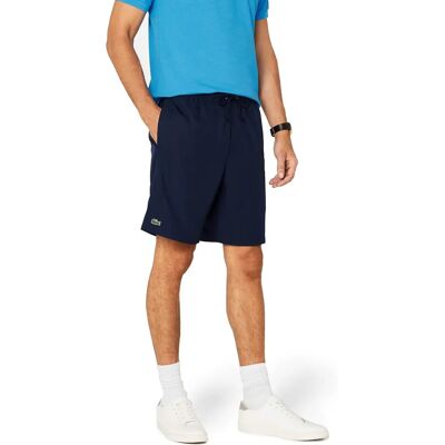 Lacoste herr tennis shorts - marinblå - Elastisk midja, Polyester, Krokodil Lacoste herr tennis shorts - marinblå - Elastisk midja, Polyester, Krokodil