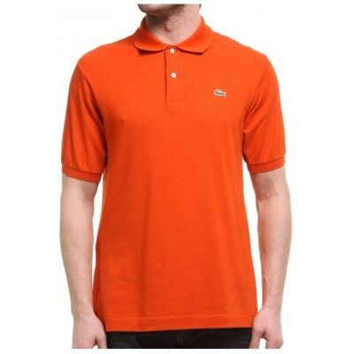 Lacoste L1212WU9 Pomarańczowa Casual Męska Koszulka - T-shirt Lacoste L1212WU9 Pomarańczowa Casual Męska Koszulka - T-shirt