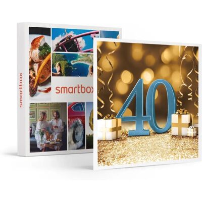 SmartBox Cofanetto Regalo Uomo o Donna - Buon 40° Compleanno! - Idee Regalo - Soggiorno, Cena, Benessere o Attività SmartBox Cofanetto Regalo Uomo o Donna - Buon 40° Compleanno! - Idee Regalo - Soggiorno, Cena, Benessere o Attività