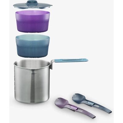 Set de Cocina Acero Inoxidable Trek 500 - 2 Personas Set de Cocina Acero Inoxidable Trek 500 - 2 Personas