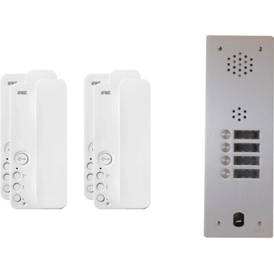 Système d'Interphone Urmet KA83/104 - 4 Boutons - Aluminium - Publicité Système d'Interphone Urmet KA83/104 - 4 Boutons - Aluminium - Publicité