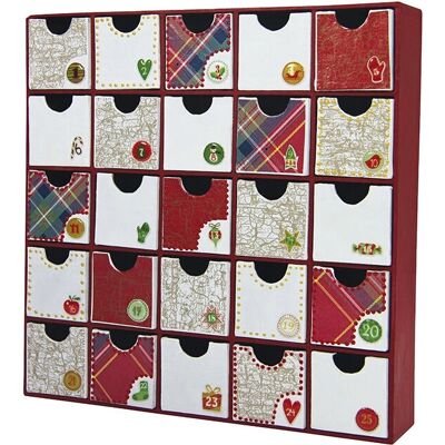 Decopatch Mehrfach-Schubladen Adventskalender - 25x25cm Decopatch Mehrfach-Schubladen Adventskalender - 25x25cm
