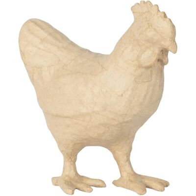 Poulet Décopatch papier mâché 19cm Poulet Décopatch papier mâché 19cm