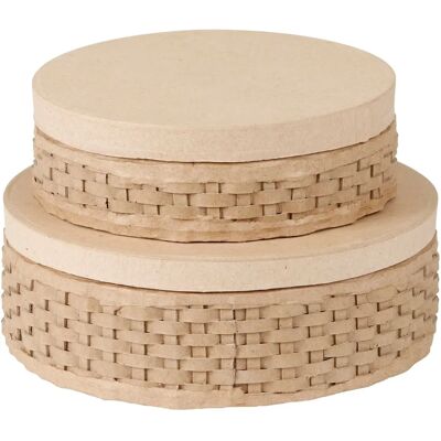 Décopatch Runde Geflochtene Pappboxen - Set 2 Décopatch Runde Geflochtene Pappboxen - Set 2