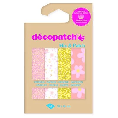 Carta artistica Décopatch DP036C - Set di 4, Multicolore, 30x40cm - Carta artistica Carta artistica Décopatch DP036C - Set di 4, Multicolore, 30x40cm - Carta artistica