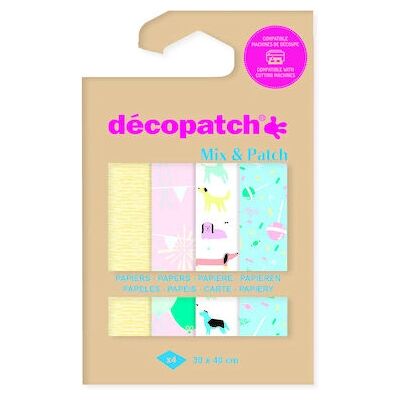 Papier d'art Décopatch DP037C - 4 feuilles - Multicolore Papier d'art Décopatch DP037C - 4 feuilles - Multicolore