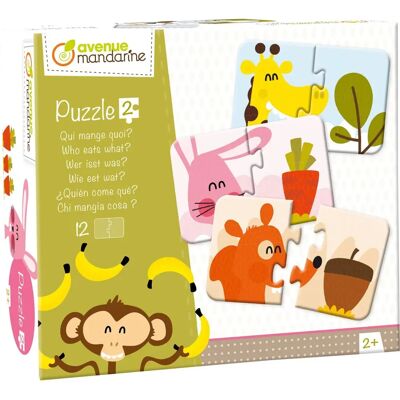 Avenue Mandarine Puzzle Éducatif 2 Pièces Animaux & Aliments - Publicité Avenue Mandarine Puzzle Éducatif 2 Pièces Animaux & Aliments - Publicité