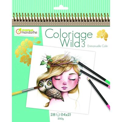 Avenue Mandarine GY077C Carnet de coloriage Wild 3 Avenue Mandarine GY077C Carnet de coloriage Wild 3