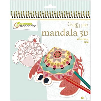 Avenue Mandarine 3D Mandala Kolorowanka - Motywy Zwierząt i Morskie Avenue Mandarine 3D Mandala Kolorowanka - Motywy Zwierząt i Morskie