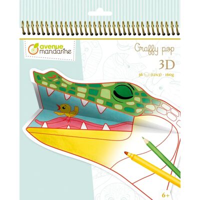 Avenue Mandarine Livre de Coloriage 3D Animaux - Fun pour Enfants Avenue Mandarine Livre de Coloriage 3D Animaux - Fun pour Enfants