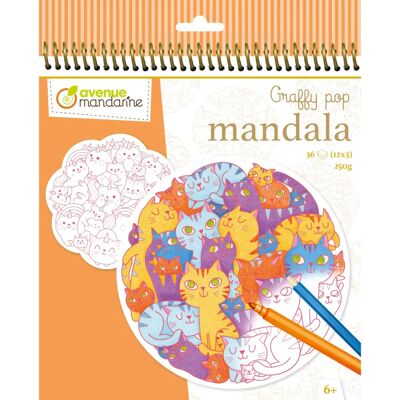 Avenue Mandarine Libro da Colorare Mandala Gatti - Regalo per Bambini Avenue Mandarine Libro da Colorare Mandala Gatti - Regalo per Bambini