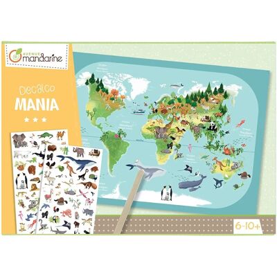 Avenue Mandarine KC042C - Ensemble créatif de décalcomanie de la carte du monde - jouet artistique Avenue Mandarine KC042C - Ensemble créatif de décalcomanie de la carte du monde - jouet artistique