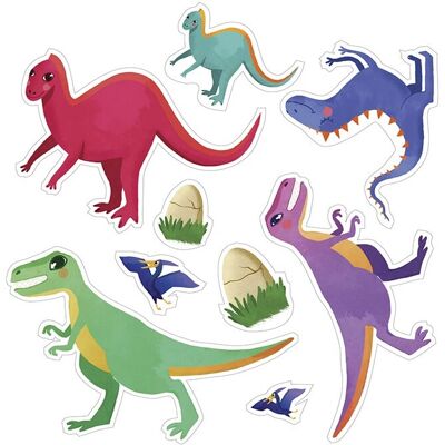 Autocollants pour enfants Clairefontaine AF007O - Dinosaures - Publicité Autocollants pour enfants Clairefontaine AF007O - Dinosaures - Publicité