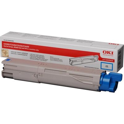 Toner Cyan OKI 43459435 - Accessoire d'Imprimante - Publicité Toner Cyan OKI 43459435 - Accessoire d'Imprimante - Publicité