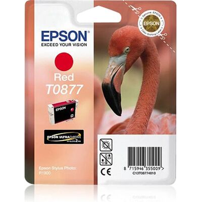 Cartucho de tinta Epson T0877 rojo - tinta original Cartucho de tinta Epson T0877 rojo - tinta original