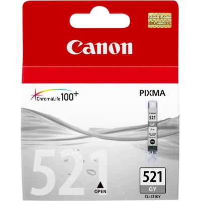 Canon CLI-521 GY Šedá inkoustová cartridge - 1370 stran - Originál Canon CLI-521 GY Šedá inkoustová cartridge - 1370 stran - Originál
