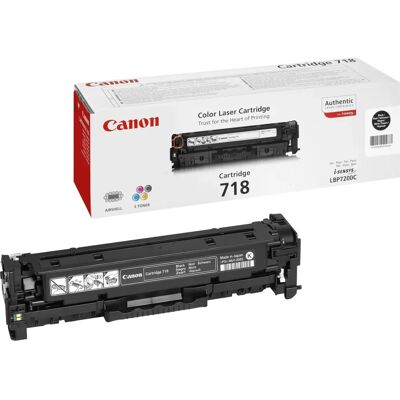 Canon CRG-718 Bk Toner - 3400 Sider - Svart - Tonerpatron Canon CRG-718 Bk Toner - 3400 Sider - Svart - Tonerpatron