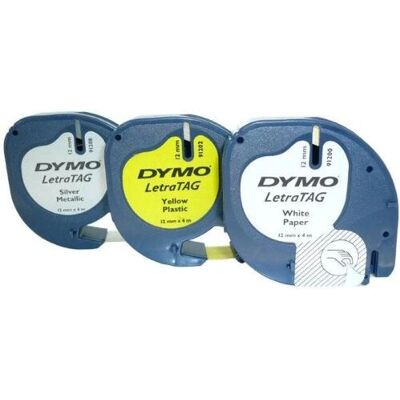 Ruban Étiquette DYMO S0721790 - Noir sur Blanc, Jaune, Métallisé - Ruban d'étiquetage - Publicité Ruban Étiquette DYMO S0721790 - Noir sur Blanc, Jaune, Métallisé - Ruban d'étiquetage - Publicité