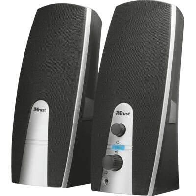 Ensemble d'enceintes Trust Mila 2.0 - Son stéréo - 5 W RMS - Alimentation USB - Prise casque - Publicité Ensemble d'enceintes Trust Mila 2.0 - Son stéréo - 5 W RMS - Alimentation USB - Prise casque - Publicité
