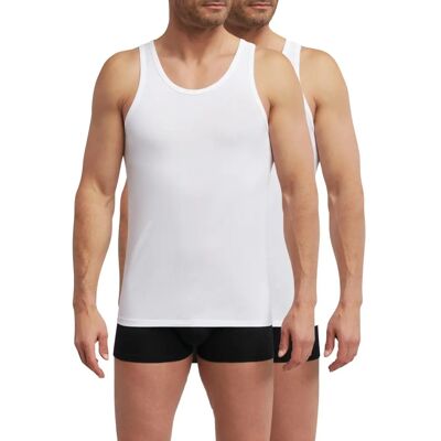 DIM Débardeurs en coton thermorégulateur blanc - Lot de 2 DIM Débardeurs en coton thermorégulateur blanc - Lot de 2