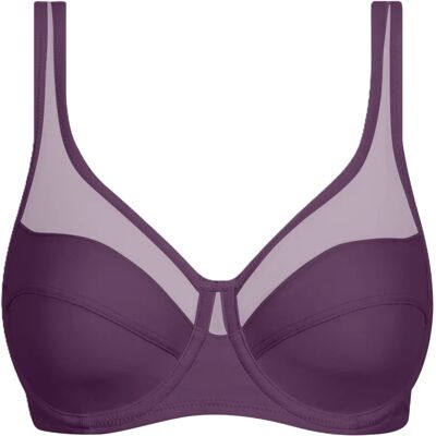 Reggiseno con ferretto in microfibra Dim - Viola - Supporto coppe G+C Reggiseno con ferretto in microfibra Dim - Viola - Supporto coppe G+C
