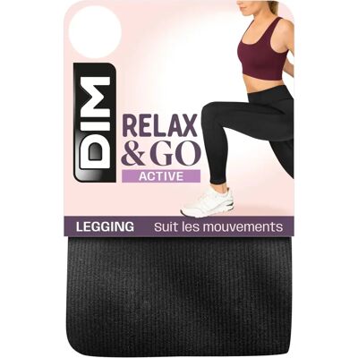 Dames Zwarte Ribbroek met Brede Taille - Leggings Dames Zwarte Ribbroek met Brede Taille - Leggings