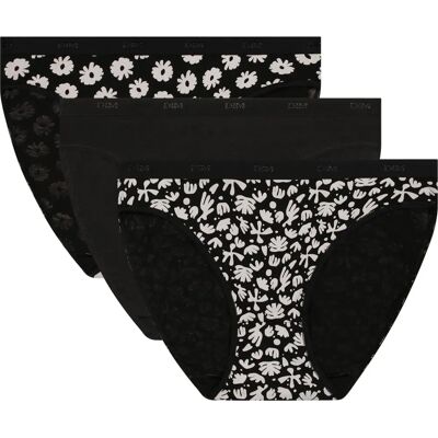 Pack de sous-vêtements en coton stretch Dim - Noir - Publicité Pack de sous-vêtements en coton stretch Dim - Noir - Publicité