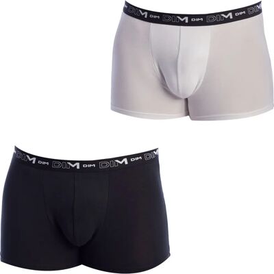 Dim Baumwollstretch 2er-Pack Boxer Shorts in Schwarz und Weiß Dim Baumwollstretch 2er-Pack Boxer Shorts in Schwarz und Weiß
