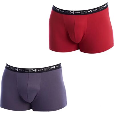 Dim Rote Graue Boxers - Dehnbarer Baumwoll-Support - Herrenunterwäsche Dim Rote Graue Boxers - Dehnbarer Baumwoll-Support - Herrenunterwäsche