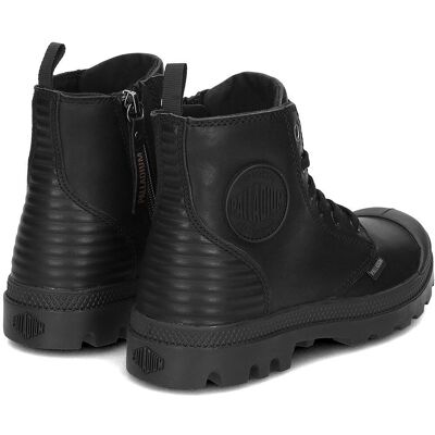 Adidași negri Palladium - Partea superioară impermeabilă din neopren Adidași negri Palladium - Partea superioară impermeabilă din neopren