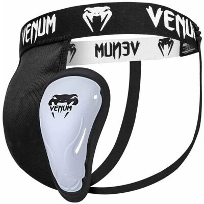 Venum Garde Inguinale Challenger – Noir/Blanc - Protection Sportive - Publicité Venum Garde Inguinale Challenger – Noir/Blanc - Protection Sportive - Publicité