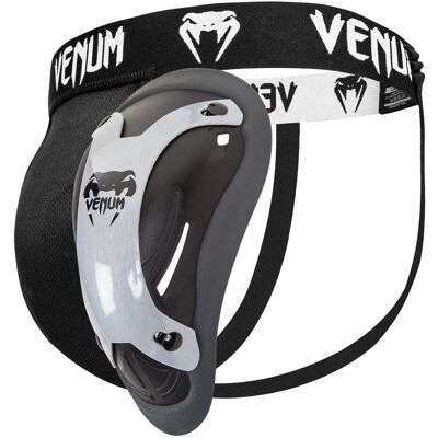 Venum Serie Titanio Protezione inguinale - Nero/Argento XL Venum Serie Titanio Protezione inguinale - Nero/Argento XL