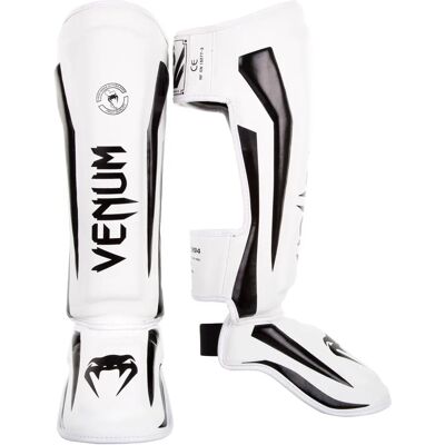 Venum Elite leichte Standup Schienbeinschoner - Weiß/Schwarz L Venum Elite leichte Standup Schienbeinschoner - Weiß/Schwarz L