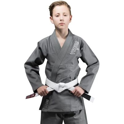 Venum Kids Contender Brazilian Jiu-Jitsu Gi - Gray - Jiu-Jitsu Gi Venum Kids Contender Brazilian Jiu-Jitsu Gi - Gray - Jiu-Jitsu Gi