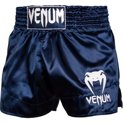 Venum XL Navy Blue White Muay Thai Shorts - Shorts Venum XL Navy Blue White Muay Thai Shorts - Shorts